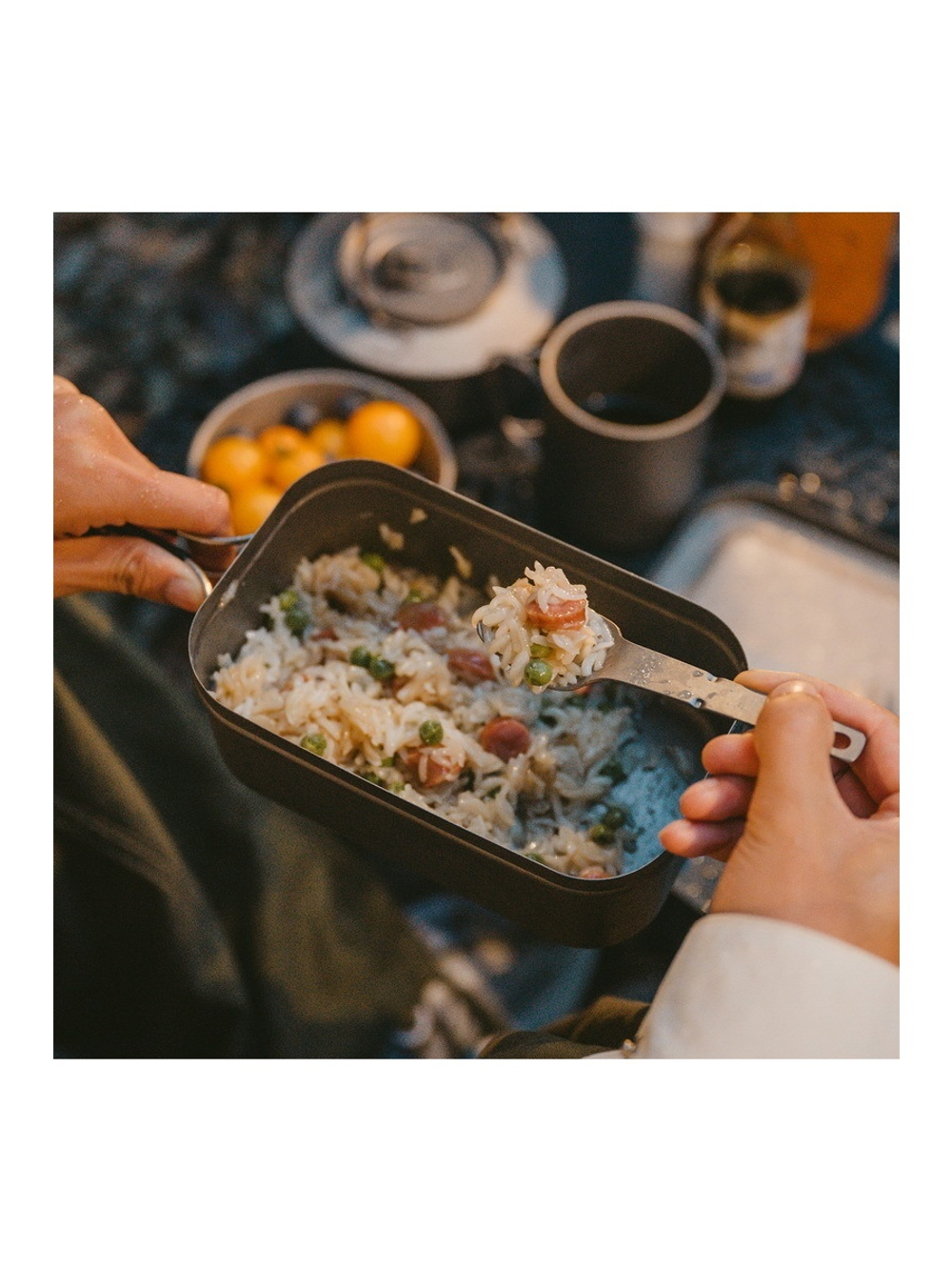 Набор столовых приборов Naturehike (нож, вилка, ложка), титан, в чехле