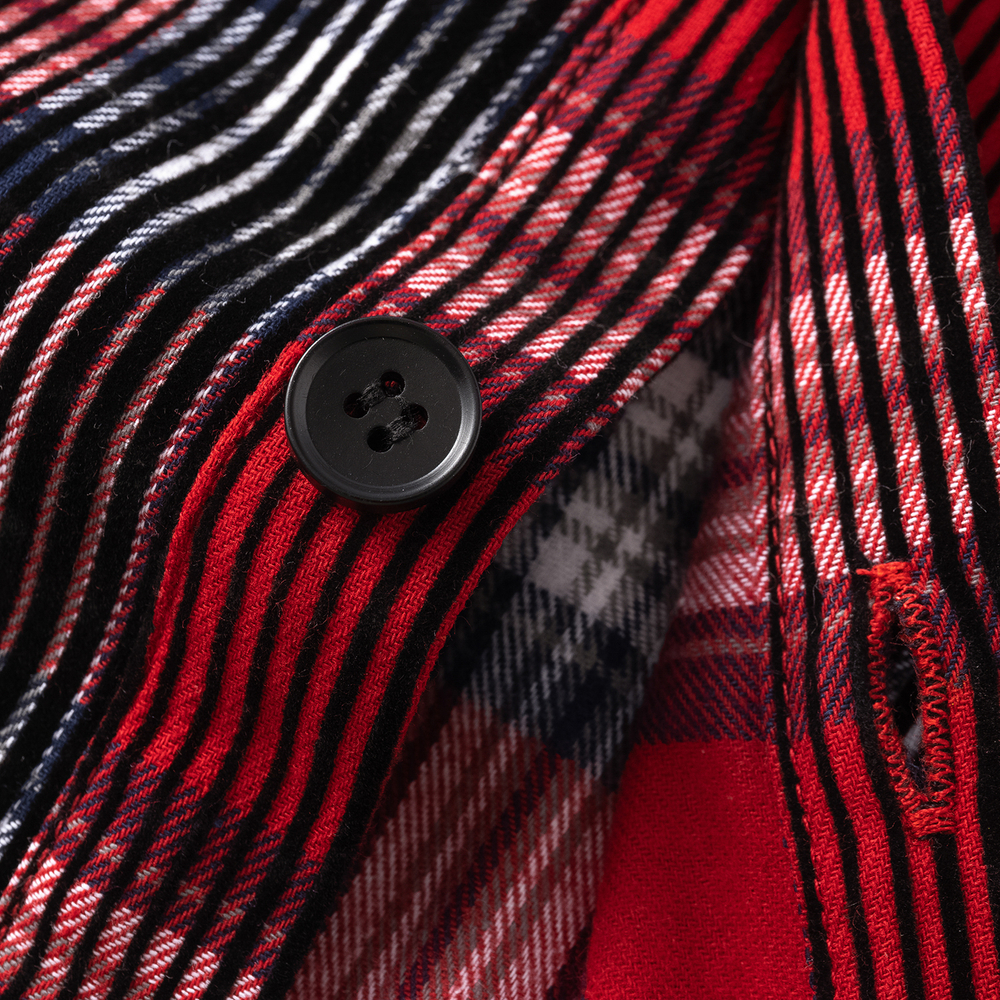 Рубашка Ymkashix Velvet Button Tartan