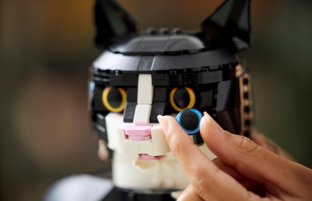 Конструктор Лего Айдиас Кот 21349 | LEGO Ideas Tuxedo Cat 21349 коллекционная модель чёрно-белого кота 1710 деталей 18+