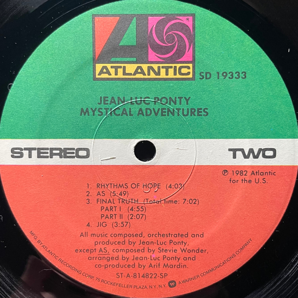 Jean-Luc Ponty ‎– Mystical Adventures (США 1982г.)