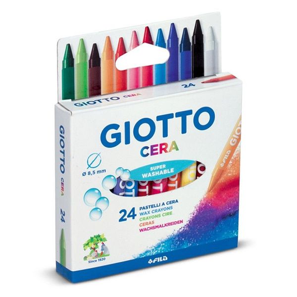 Карандаш цветной восковой заточенный 24 цв, Giotto F282200