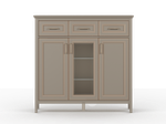 КЛАССИК тумба KOM1W2D3S (Глиняный серый)