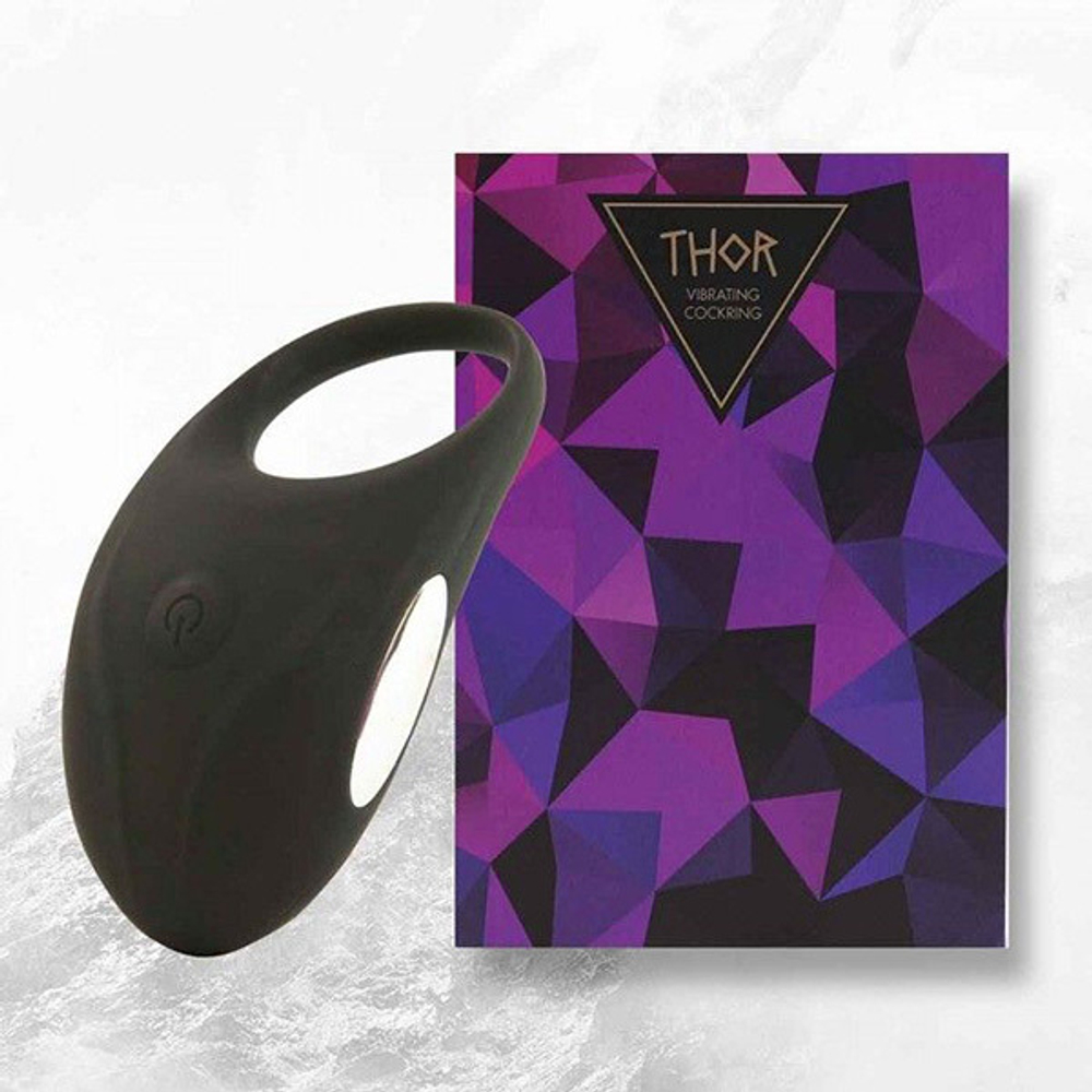 Черное эрекционное виброкольцо Feelz Toys Thor Cockring