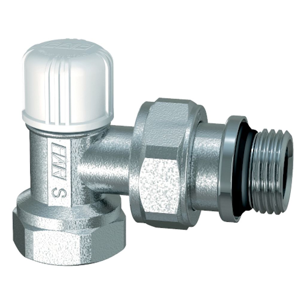 Вентиль запорный угловой 3/4" ВР, EPDM