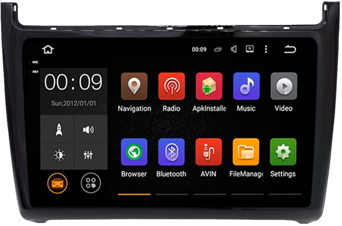 Магнитола для Volkswagen Polo 2009-2020 (черный/серебро) - AIROC 2K RX-3707 Android 13, Быстрая, QLed+2K, CarPlay, SIM-слот