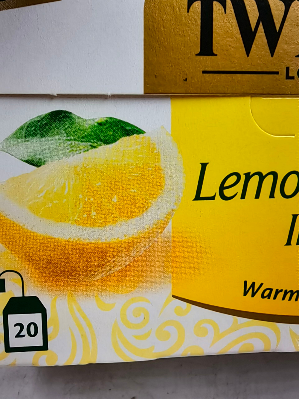 Чай травяной TWININGS infuso Lemon & ginger (лимон и имбирь) 20 пакетиков по 1,5 г (из Финляндии)