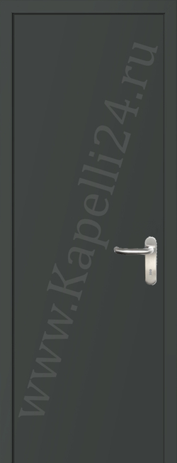 Дверь влагостойкая пластиковая KAPELLI multicolor ДГ RAL 7043 Транспортный серый В + коробка