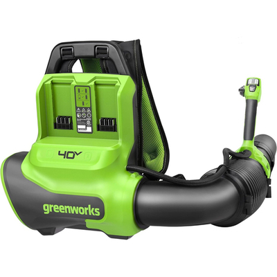 Ранцевая воздуходувка аккумуляторная Greenworks GD40BPG2, 40V, бесщеточная, с 1хАКБ 4 Ач и ЗУ