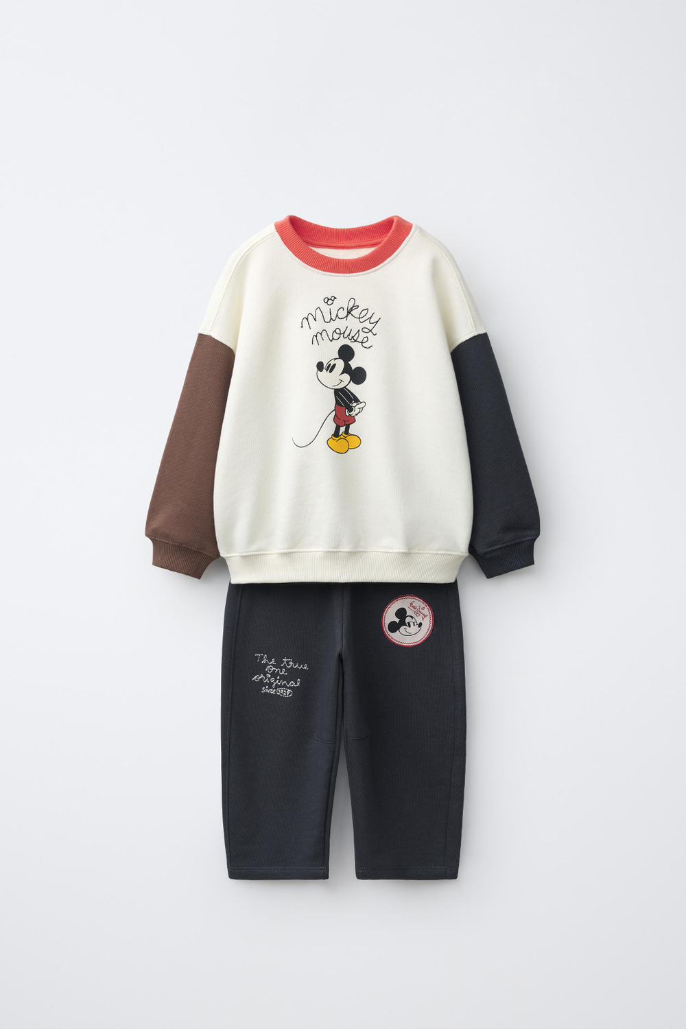 ZARA КОМПЛЕКТ С ВЫШИВКОЙ MICKEY MOUSE © DISNEY, СИНИЙ