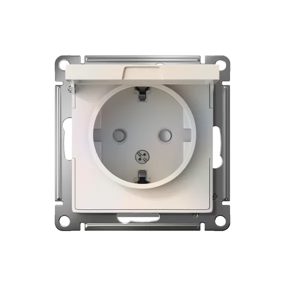 Розетка с крышкой Systeme Electric AtlasDesign Жемчуг ATN000446