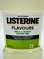 Ополаскиватель для рта Listerine Flavors Mild & Minty, мятный вкус, без спирта, 500 мл