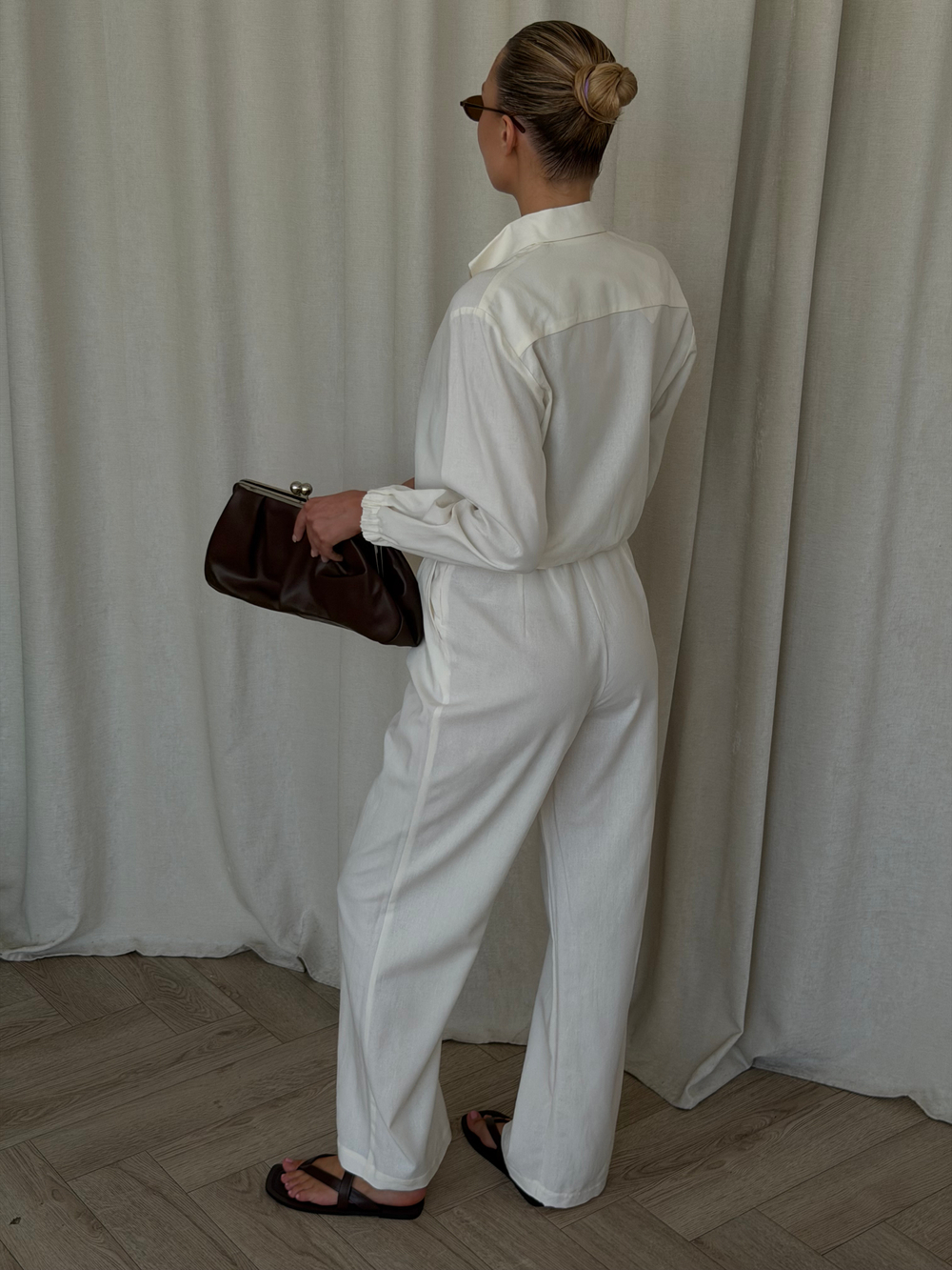 Брюки LINEN beige