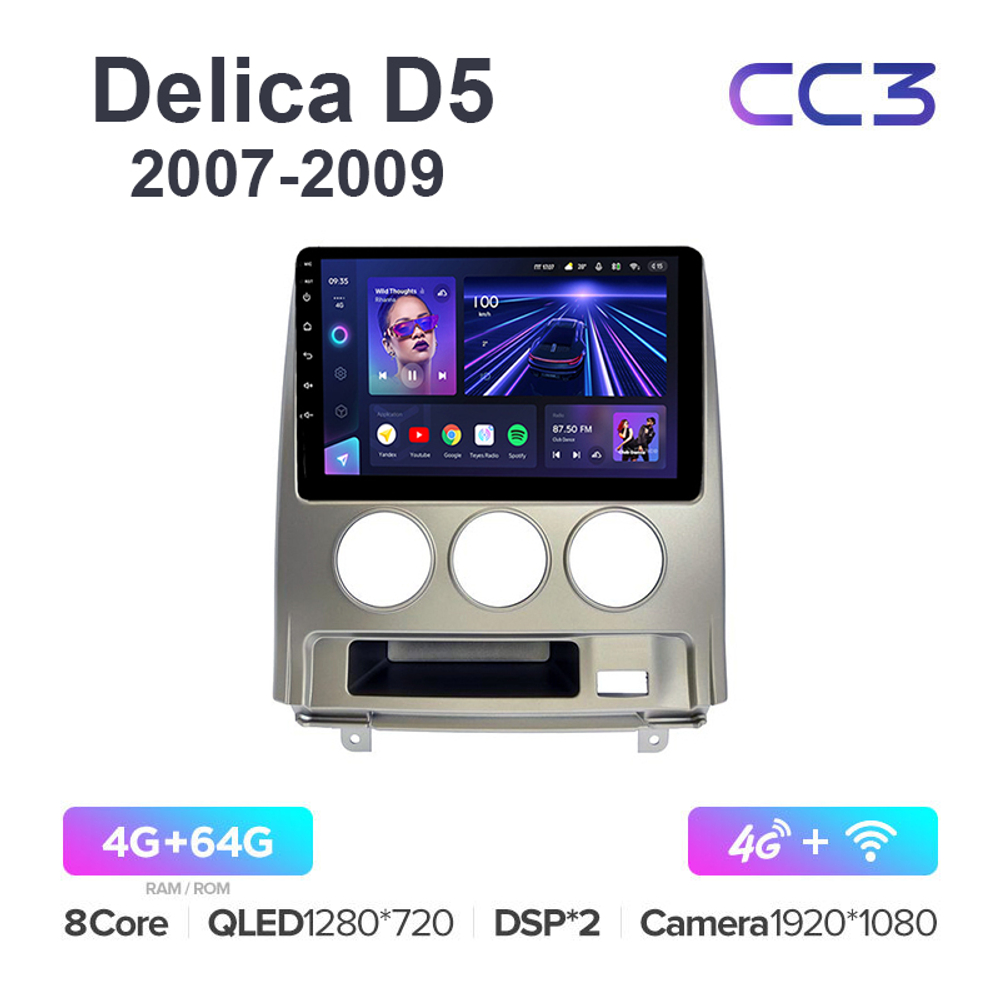 Teyes CC3 10,2"для Mitsubishi Delica D5 2007-2009
