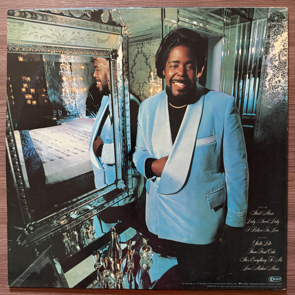 Barry White ‎– Barry White's Sheet Music (Голландия 1980г.)