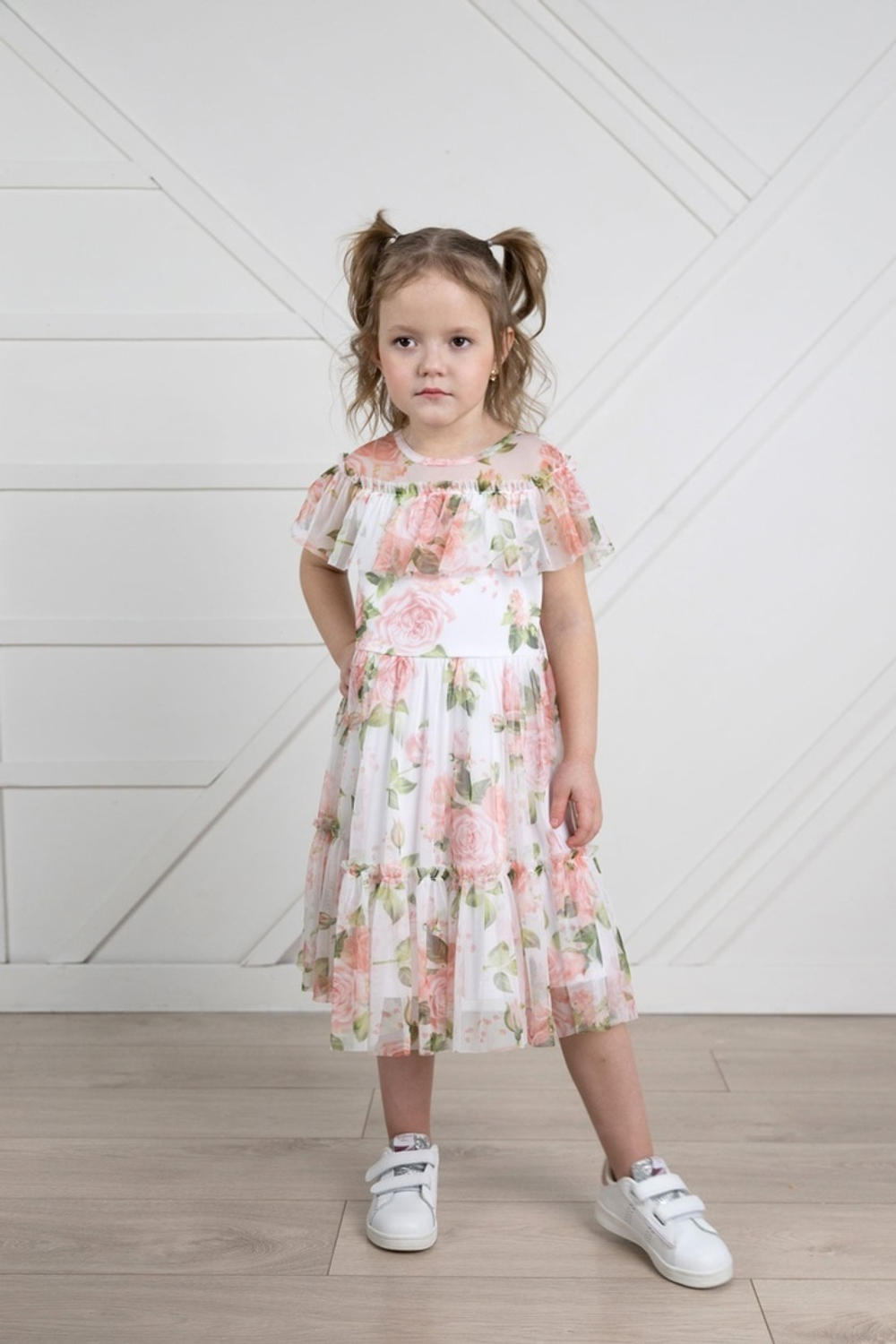 Платье летнее трикотажное для девочки 2-8 лет Fleur de Vie