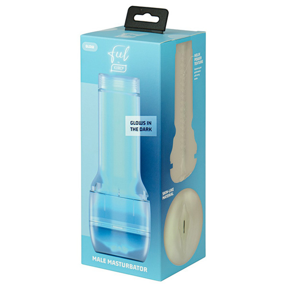 Прозрачно-белый мастурбатор 22,4см (светится в темноте) Kiiroo Feel Glow Stroker