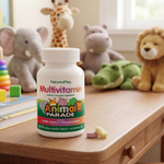 NaturesPlus, Animal Parade®, жевательные мультивитамины для детей, со вкусом вишни, винограда и апельсина, 90 таблеток в форме животных