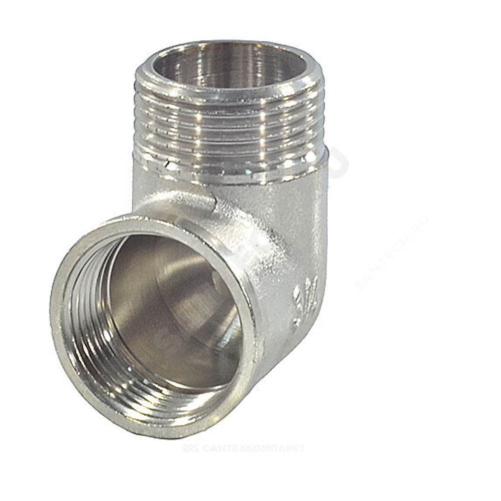 Угольник латунь никель Ду 20 (3/4") ВР/НР SantechSystems