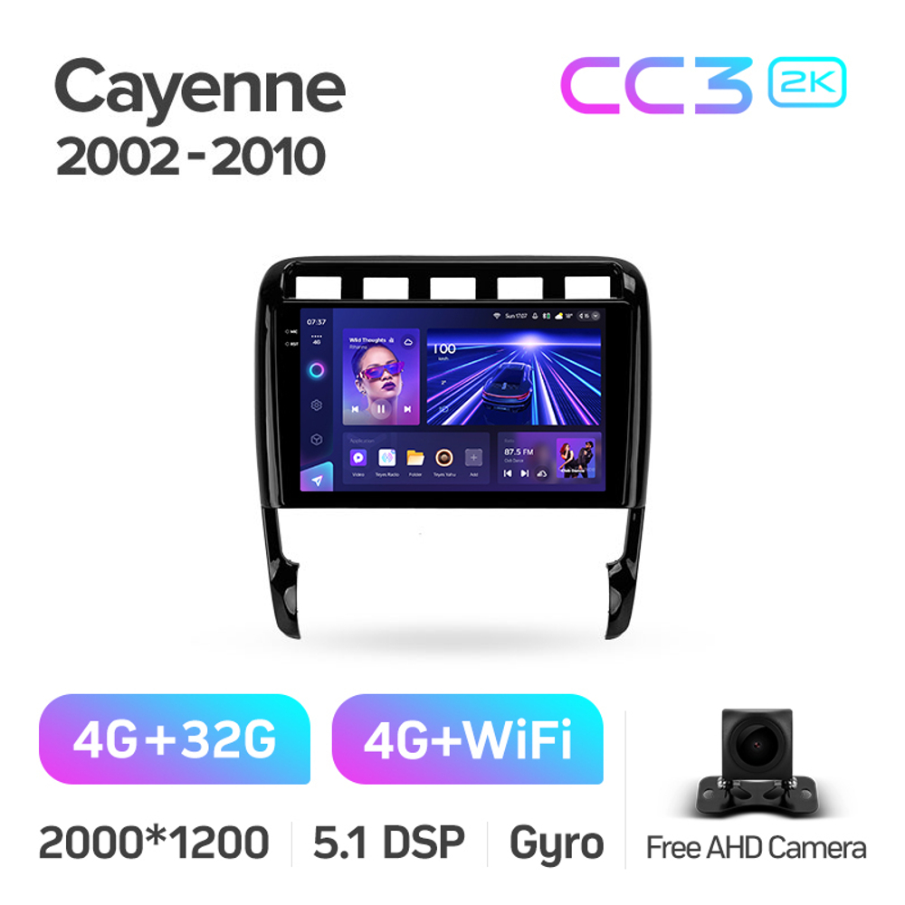 Teyes CC3 2K 9"для Porsche Cayenne 2002-2010
