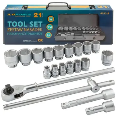 Набор инструментов 21пр. 3/4''(6гр.) ILOforce IF-6212-5