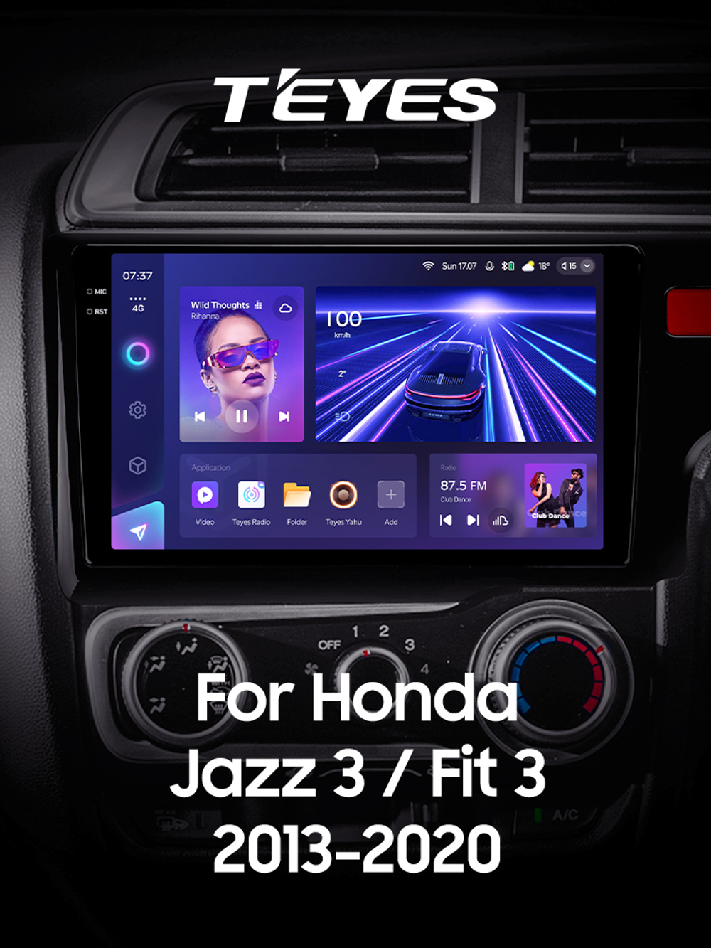 Teyes CC3 2K 10,2"для Honda Fit, Jazz 3 2013-2020 (прав)