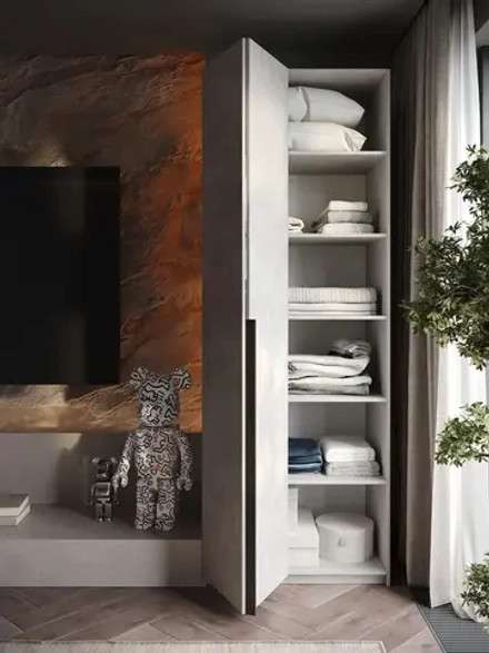 Шкаф распашной Soho WingLine, серый, 81 см