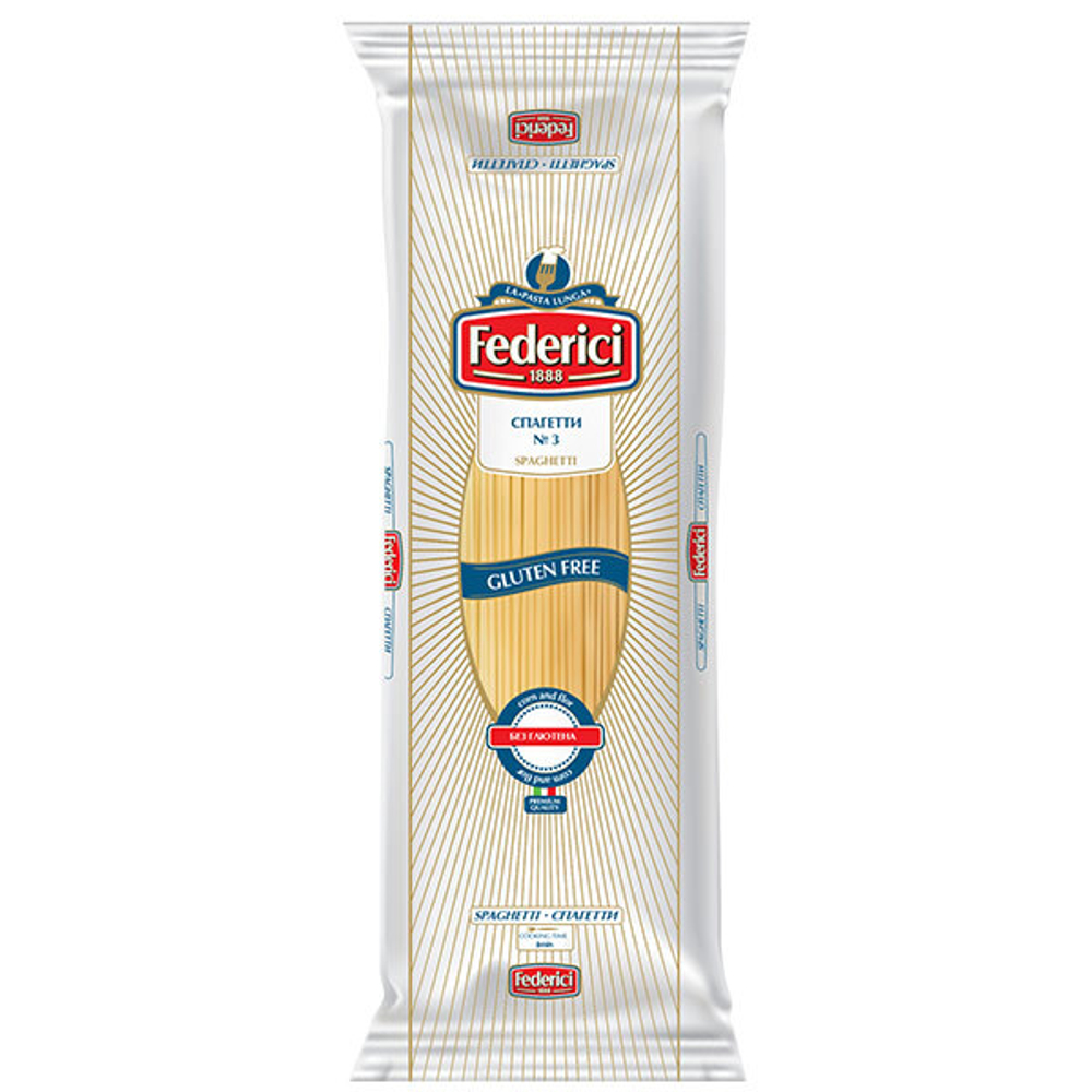 Макаронные изделия Спагетти №3 Federici без глютена 400 гр