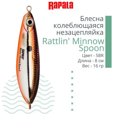 Блесна колебалка Rattlin' Minnow Spoon /PEL