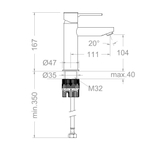 Смеситель для раковины MAMMA MIA 840103IC сталь