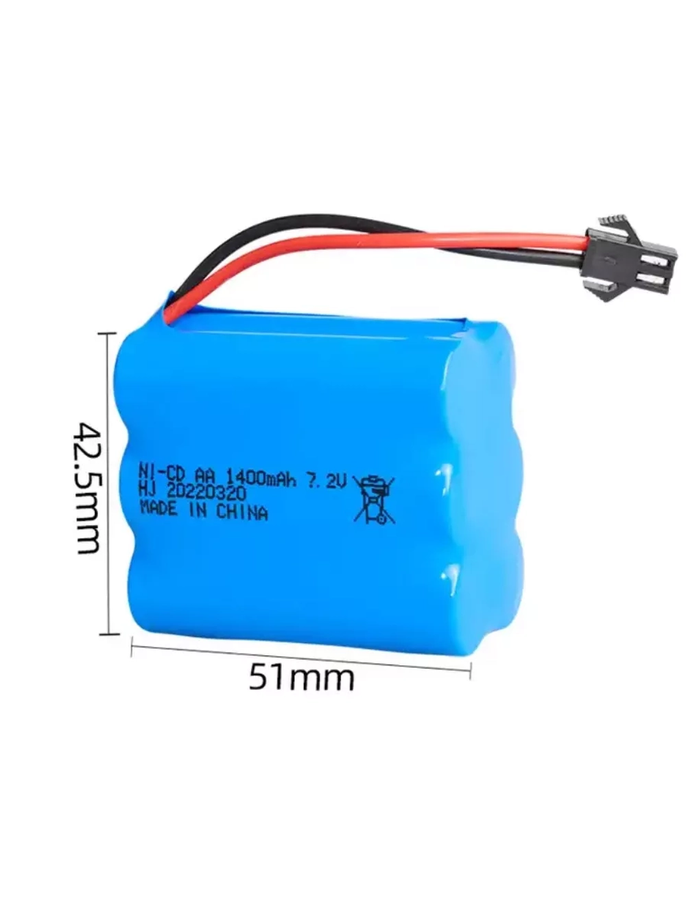 Аккумулятор Ni-Cd 7.2V 1400mAh