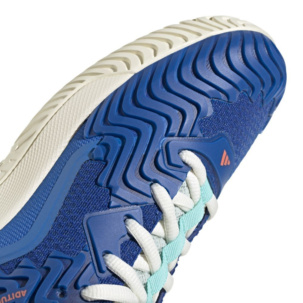Мужские кроссовки теннисные Adidas SoleMatch Control - core blue/cloud white/flash aqua