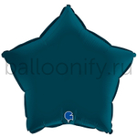 Фольгированная фигура, звезда, 18"/46СМ Сатин Petrol Blue