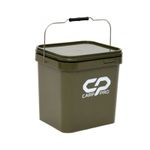 CARP PRO Вeдро с крышкой квадратное пластиковое 17л темно зеленое