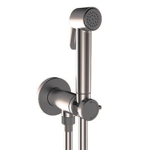 Bossini Paloma Brass Mixer Set комплект для гигиенического душа: прогрессивный смеситель, лейка с клапаном подачи и шланг из усиленного нейлона Cromolux