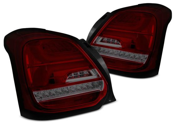 Фонари задние Suzuki SWIFT VI 17- RED SMOKE LED SEQ