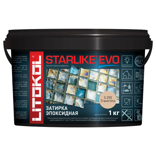 Затирка швов эпоксидная Litokol Starlike Evo S.205 Travertino, 1 кг