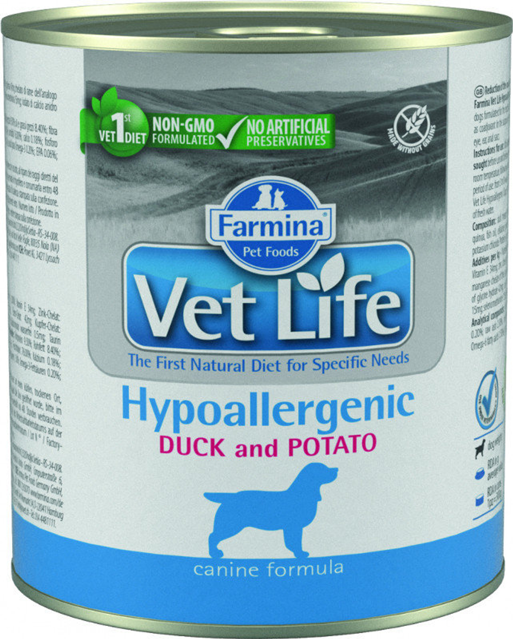 FARMINA Vet Life Hypoallergenic Влажный корм для собак всех пород с уткой и картофелем 0,3 кг