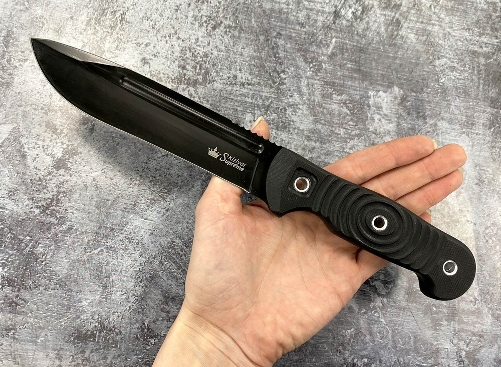 Туристический  нож Maximus AUS-8 Black Titanium, Kizlyar Supreme