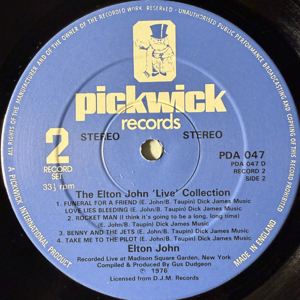 Elton John ‎– The Elton John 'Live' Collection 2LP (Англия 1979г.)