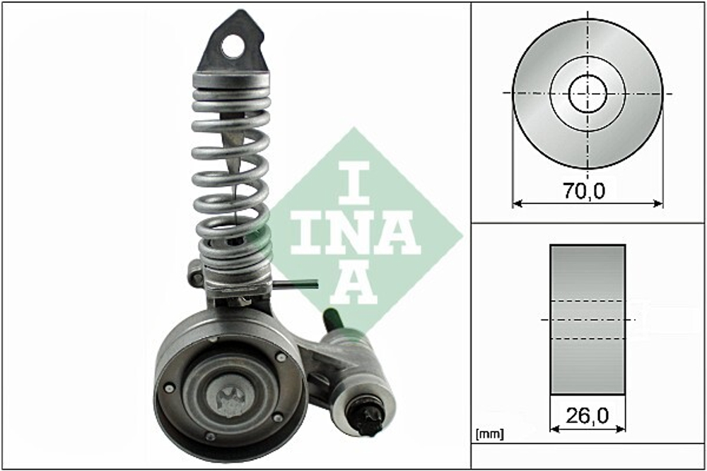 INA - 533008530-INA - Belt Tensioner, V-ribbed belt