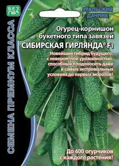 Семена Огурец Сибирская гирлянда F1 5шт (УД) Е/П
