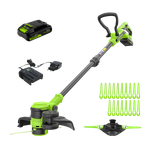 Триммер аккумуляторный Greenworks ST3002, 24V, 30 см, c 1хАКБ 4Ач и ЗУ (ST3002UB)