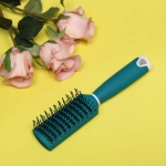 Расческа массажная «Bella's Beauty room», вентиляционная, цвет темно-бирюзовый, 22*4,5см