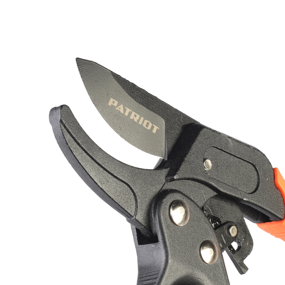 Секатор контактный PATRIOT PBP 205 R, наковаленка, храповый механизм, 205 мм