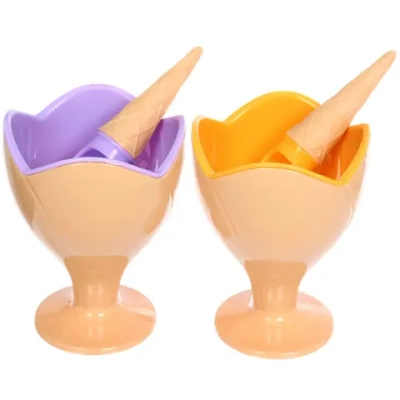 Креманка для мороженого «ICE CREAM» в наборе 4шт с ложками