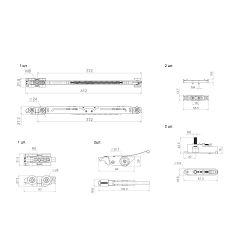 Комплект для раздвижных дверей ARMADILLO SLD.Scope SET 3 soft close+roller/80 /58039/