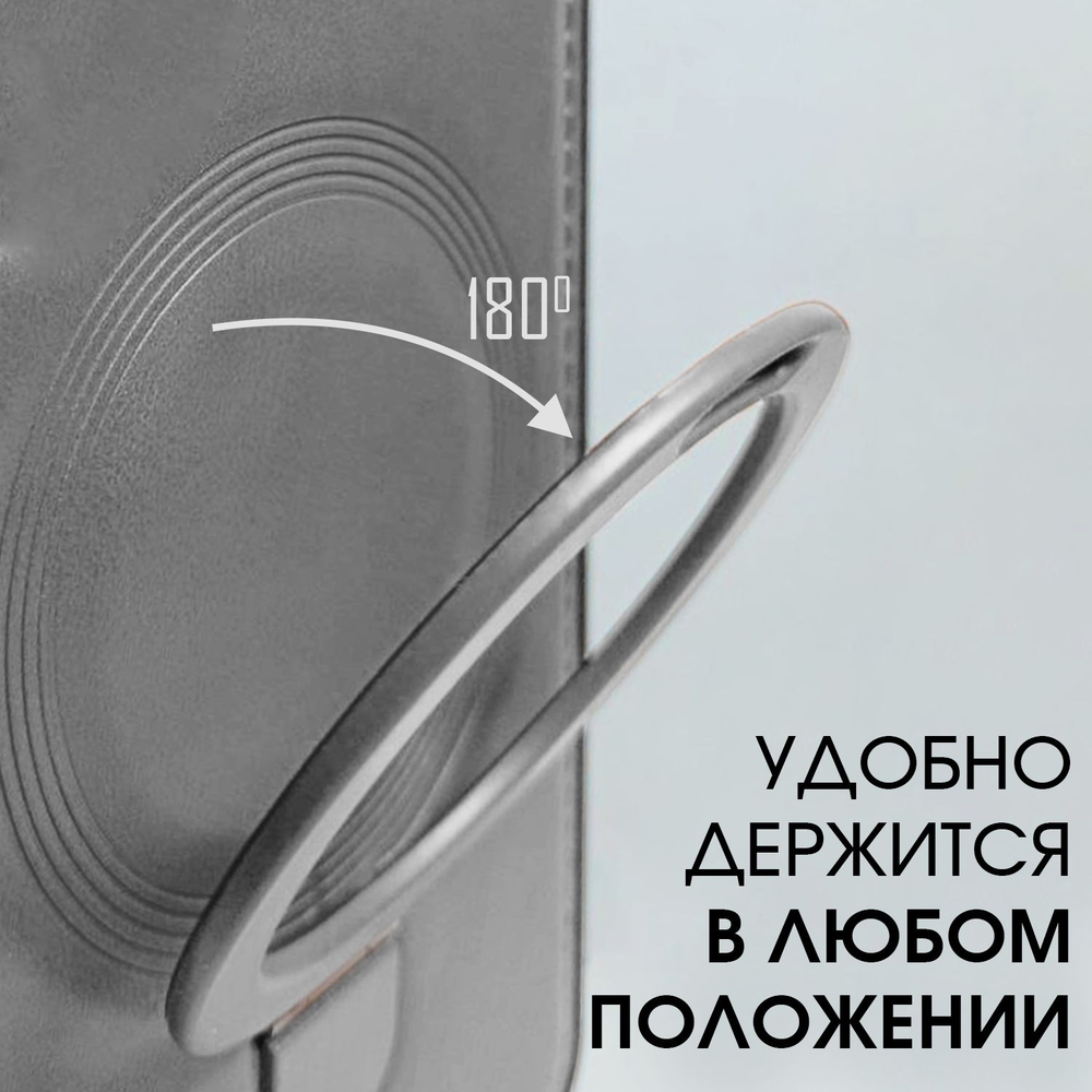 Business style чехол из кожи для SAMSUNG GALAXY A52 / A52s с кольцом-подставкой и бархатной подкладкой