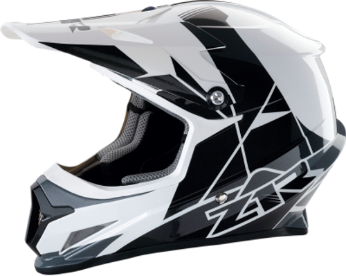 Купить Мотошлем Кроссовый Z1R Rise / Черно-белый