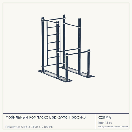Мобильный комплекс Воркаута Профи-3 — от 100 000 ₽