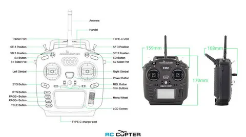 Аппаратура управления Radiomaster TX12 Mark II CC2500 Mode 2 FCC
